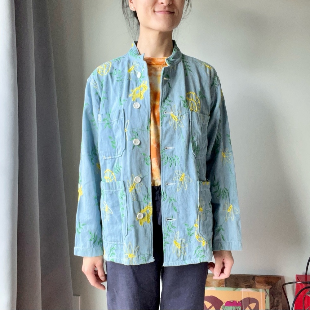 FWK Engineered Garments lightweight embroidered work jacket